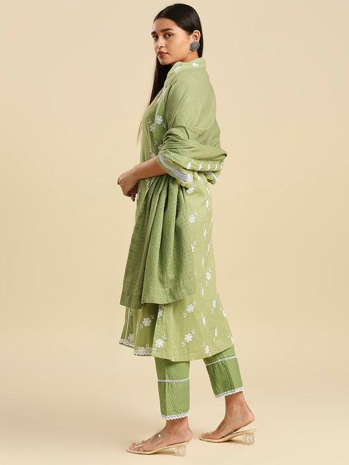 AFREEN MUL KURTA & DUPATTA SET