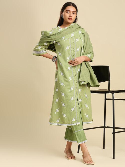 AFREEN MUL KURTA & DUPATTA SET