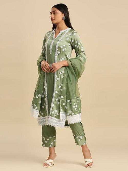 FIZA MODAL SATIN KURTA & DUPATTA SET