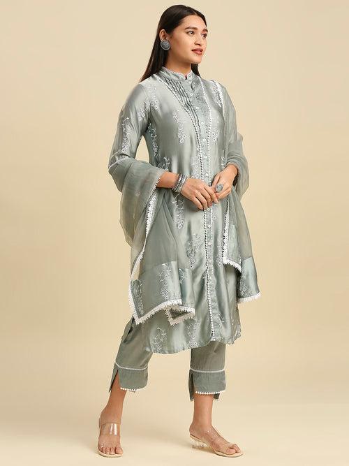 IZA MODAL SATIN KURTA & DUPATTA SET