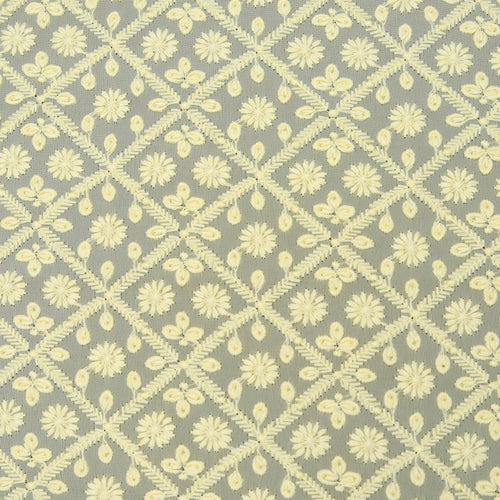 Jaal Yellow Georgette Fabric