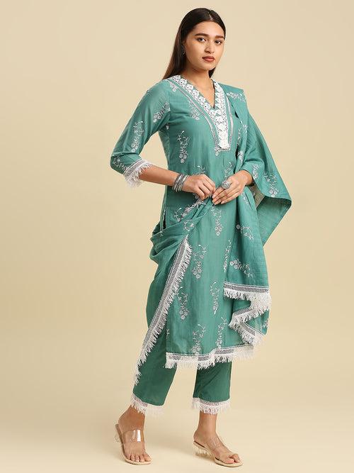 NAAZREEN MUL KURTA & DUPATTA SET