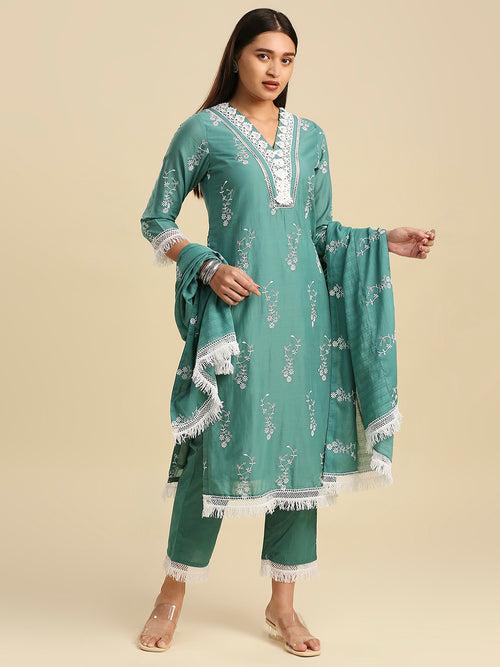 NAAZREEN MUL KURTA & DUPATTA SET