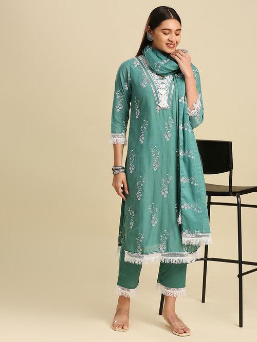 NAAZREEN MUL KURTA & DUPATTA SET