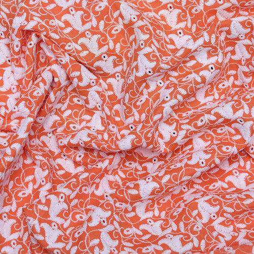 Orange Shea Cotton Hakoba Fabric