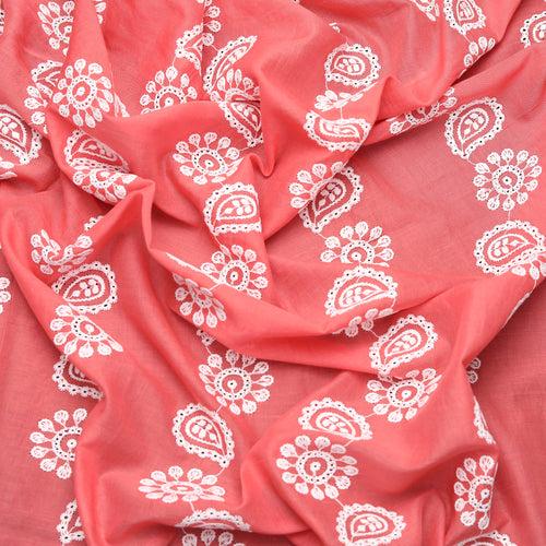 Pink Phool Voile Hakoba Fabric