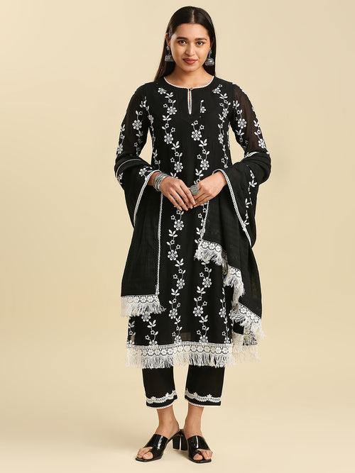 SANA COTTON SATIN KURTA & DUPATTA SET