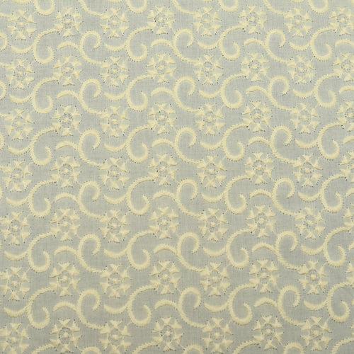 Yellow Luxe Embroidered Premium Cotton Fabric