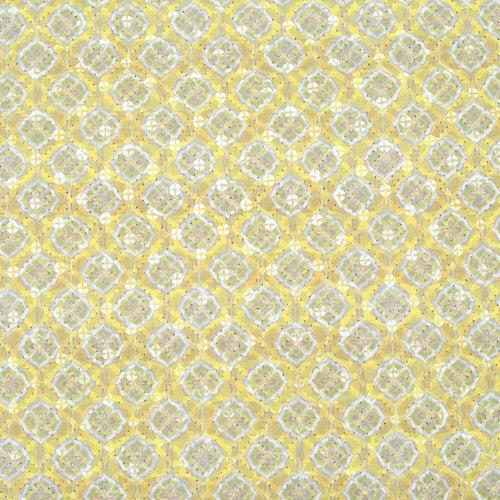 Yellow Sequence Hakoba Fabric