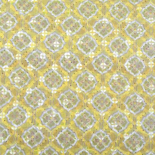 Yellow Sequence Hakoba Fabric