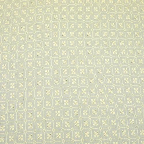 Yellow Stud Embroidered Premium Cotton Fabric