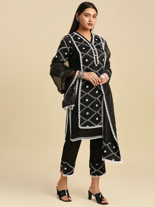 ZARA MODAL SATIN KURTA & DUPATTA SET