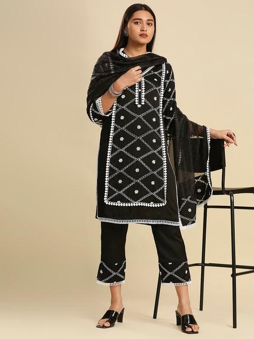 ZARA MODAL SATIN KURTA & DUPATTA SET