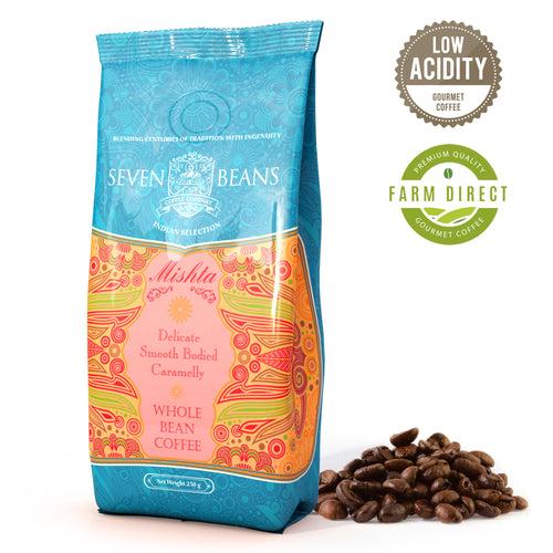 "Mishta" Medium Roast, Single Origin Monsooned Malabar Blend, Gourmet Indian Coffee