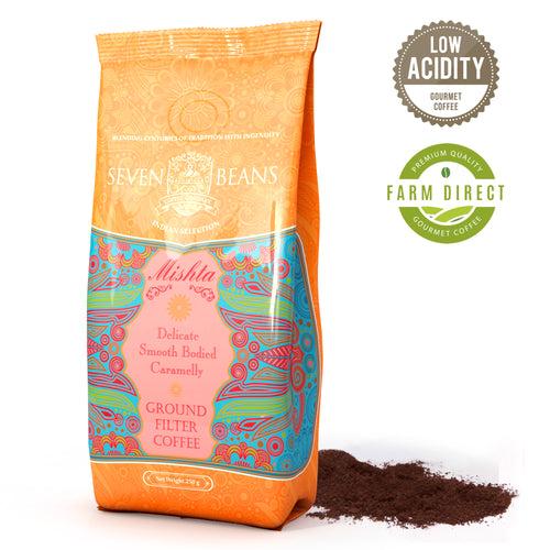 "Mishta" Medium Roast, Single Origin Monsooned Malabar Blend, Gourmet Indian Coffee