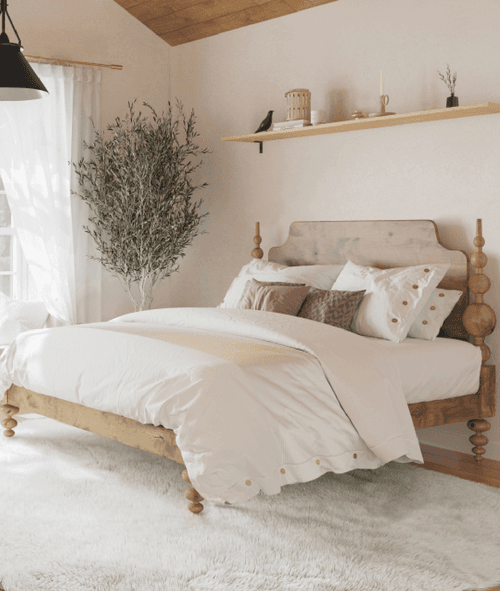 Opal Solid Wood Bed