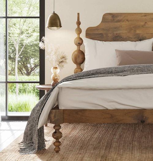 Opal Solid Wood Bed