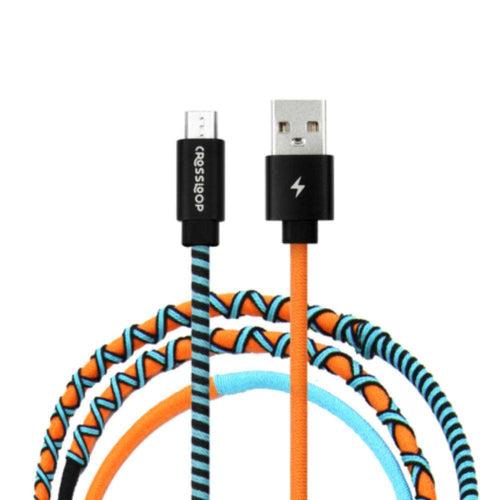 Micro USB Fast Charging Cable - Orange & Blue