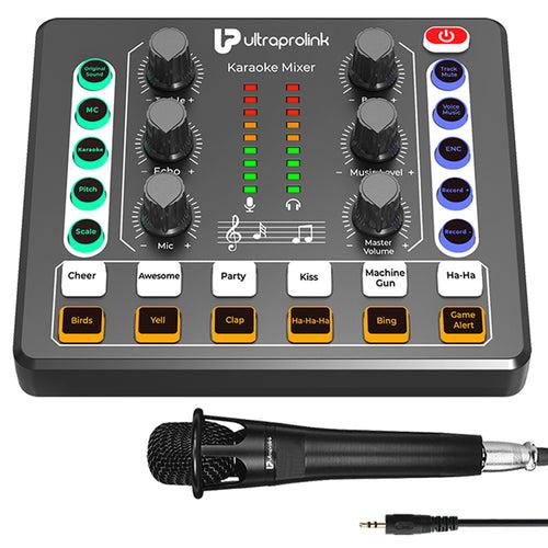 Sing Along Wireless Karaoke & Live Broadcast Mixer with Condenser Mic UM1002PRO