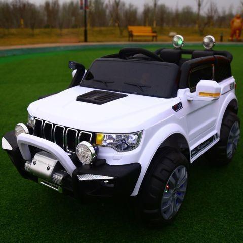12V Compass Electric Jeep with Remote Control & Manual Drive for Kids | 4 Shock Absorbers | High-speed mute motor