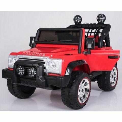 11Cart Battery Operated Ride on Courage Jeep Car for Kids | Remote control, Four wheels & Spring suspension
