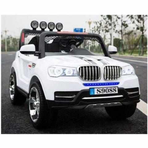 Ride on Rechargeable BMW S9088 Electric Car with Rubber Tyre for Childrens - White