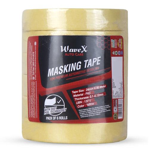 WaveX Masking Tape for Premium Automotive Detailing | With Easy Peel Technology |Easy Application and Removal | Set of 6