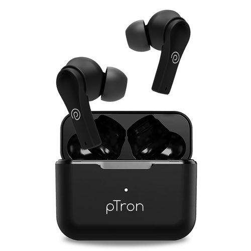 pTron Basspods Buds Plus AI-ENC TWS Earbuds (Black)