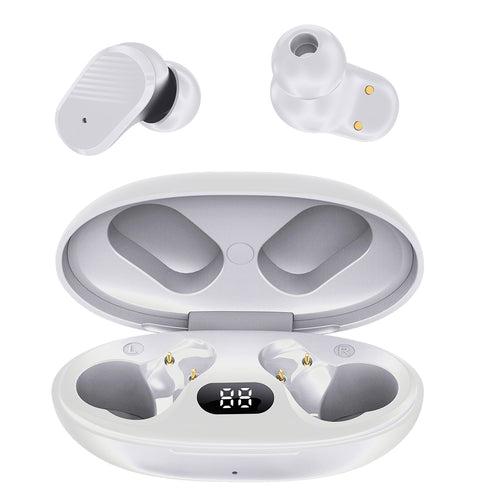 pTron Basspods P11 with 24Hrs Playback, 10mm Driver, Movie Mode, HD Mic, Touch Control Bluetooth Wireless Headphones (White)