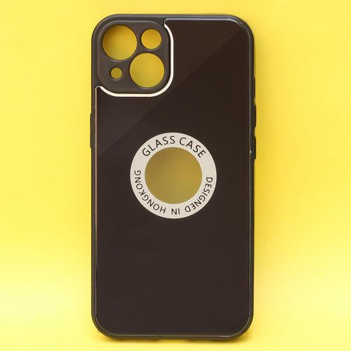 3D Black Glass Logo Cut Silicone case for Apple iphone 13