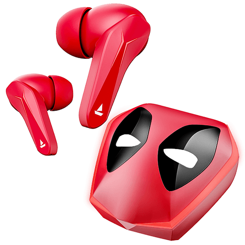 boAt Immortal 121 Deadpool Edition | Wireless Gaming Earbuds with 40 Hours Playback, BEAST™️Mode, ENx™ Tech, Blazing RGB Lights
