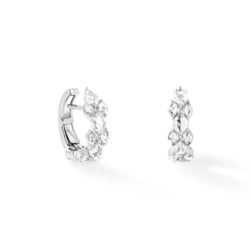 Marquise Diamond Huggie Earrings