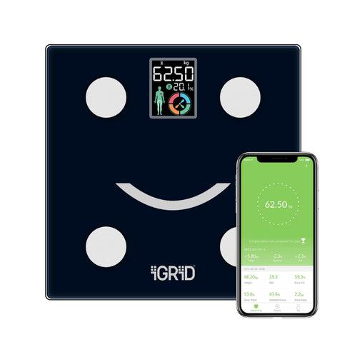 iGRiD Bluetooth Digital BMI Weight Machine| 14 Essential Parameters| Lightweight & Portable| IGBWS890