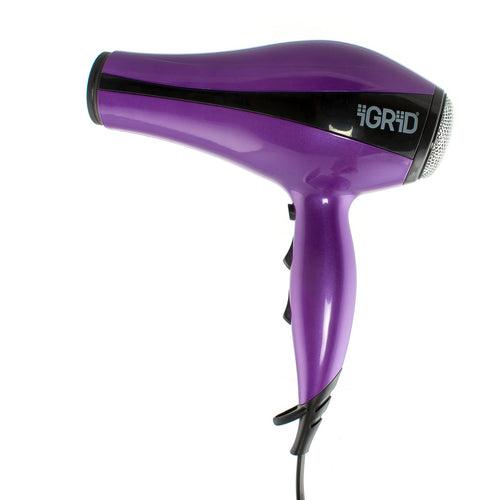 iGRiD Professional Hair Dryer- 2200w Purple Edition with Detachable Nozzle | Unisex | BLHC1645 | 1 Year Warranty