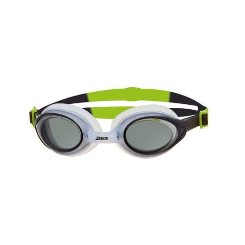 Zoggs Bondi Swimming Goggles | White/Blue - Lime/Tinted Smoke Lens
