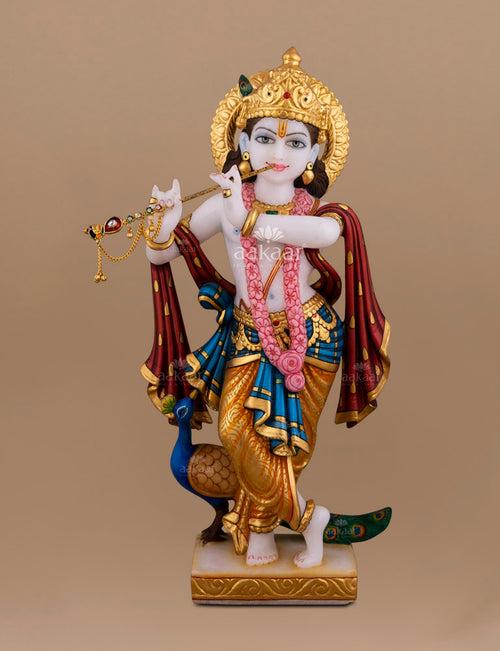 Marble Murti Krishna 15"