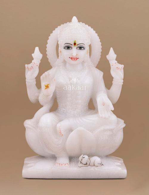 Goddess Lakshmi Moorti in Marble 6"