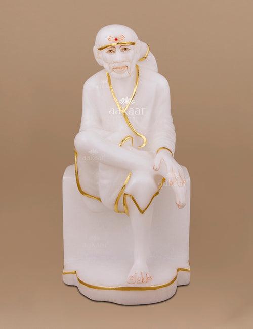 Sai Baba Moorti in Marble 9"