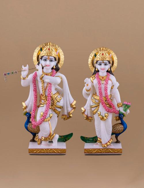 Marble Idol Radha Krishna 12"