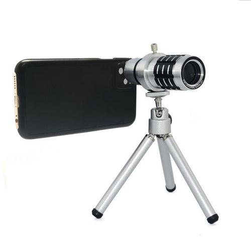 12x Optical Zoom Mobile Lens Kit Telescope Lens with Tripod, Back case/Cover compatible with iPhone 12 Mini