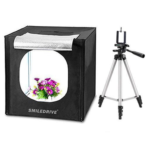 Photo Studio Light Box Product Photography 43 sq cm Lighting Tent with 2 LED-Made in India Photo Booth with a Tripod