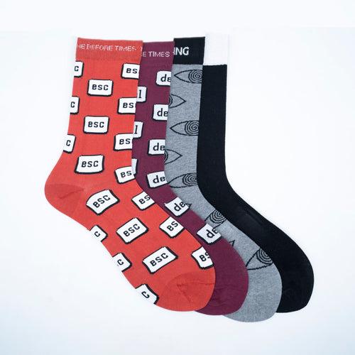 Back to Office Pack of 4 Mid Calf Socks