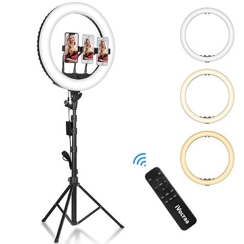 iVoltaa 18" Portable LED Ring Light with touch panel