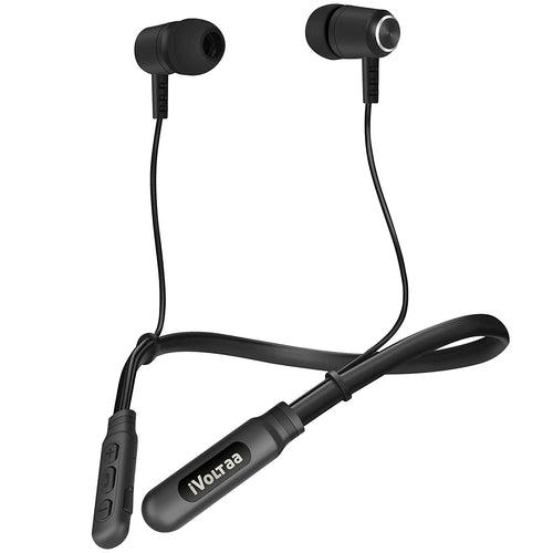 iVoltaa X21 Wireless Neckband in-Ear Headphones with Mic - Black