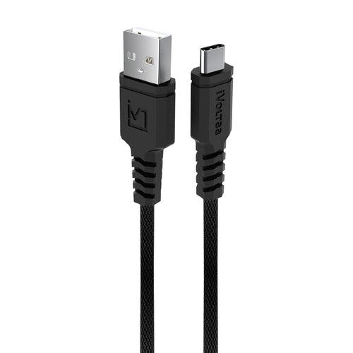 iVoltaa Fishnet Design Sync & Fast Charge Type-C Cable (1 M / 3.3 Ft. Long - Black)…