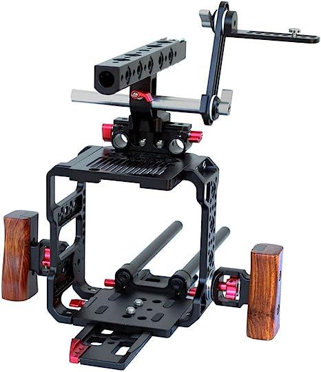 Proaim CNC Camera Cage with Side Handles + Top Handle + Dovetail Tripod Plate + EVF Mount for Raven/Weapon/Scarlet-W Camera