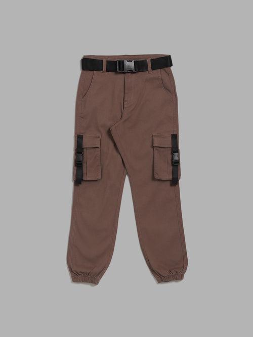 Y&F Kids Brown Cargo Pants