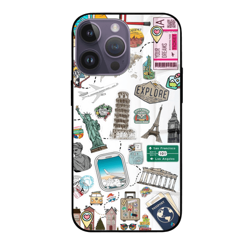 Travel around the world iPhone Glass case