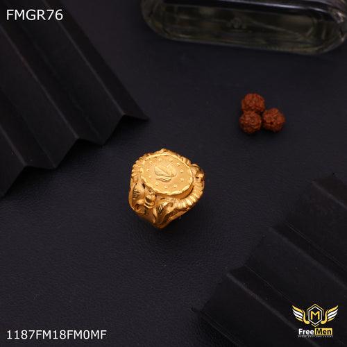 Freemen lotus gold plated ring for men - FMGR76