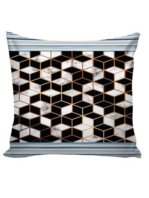6thCross Printed  Cushion Cover with Inside Filler |366 Cushion | 16" x 16" | Best for Gift